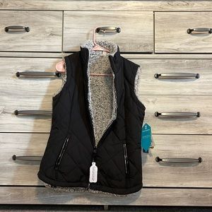 two sided zip up vest